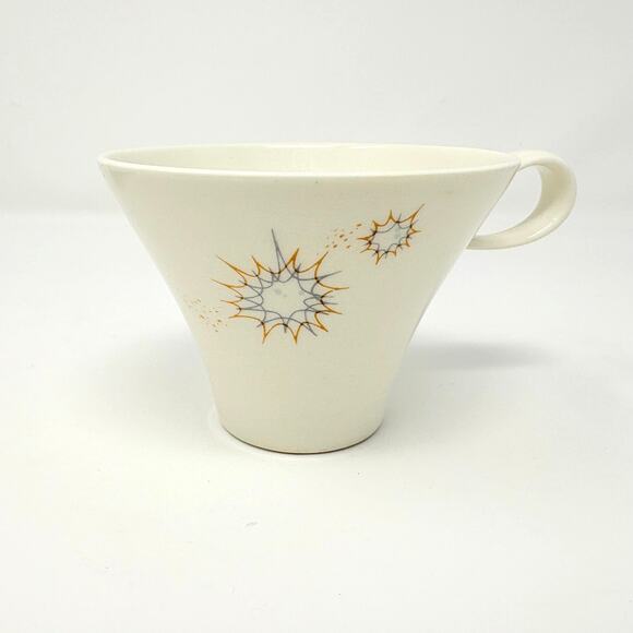Vintage Iroquois Impromptu "Stellar" Flat Cup and Saucer MCM - Ben Seibel - Picture 4 of 8